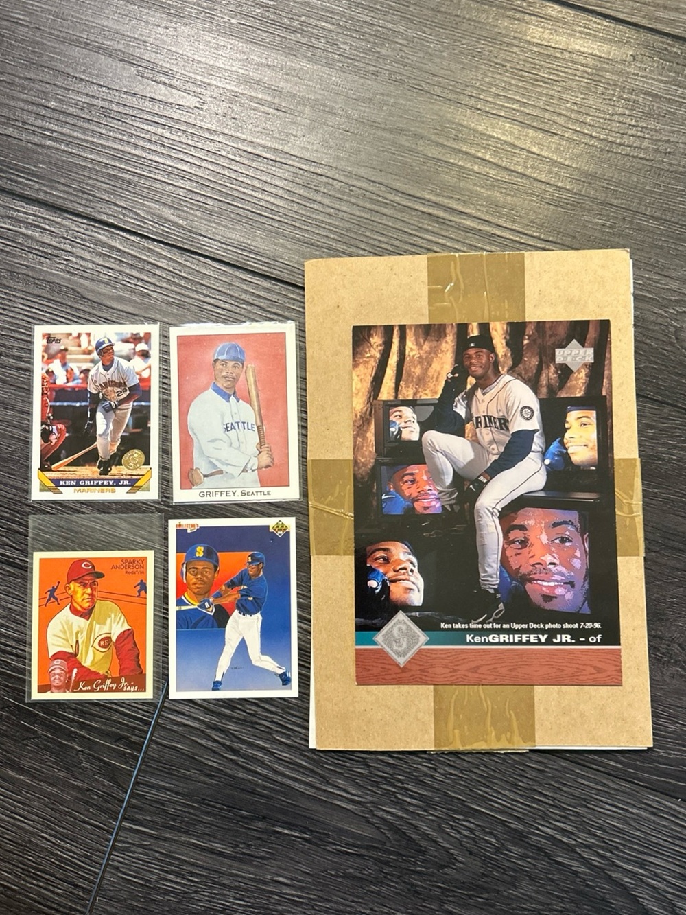 5 Ken Griffey Jr Baseball Cards Lot Vintage
